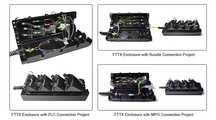 FTTX Outdoor Waterproof Fiber Distribution Enclosures with 1X8 Steel Tube Sc/APC PLC Splitters