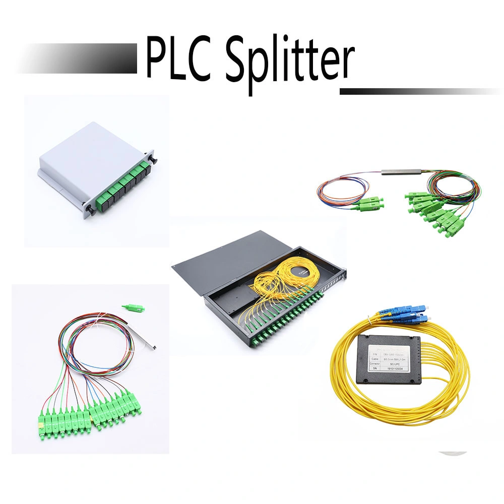 Direct Manufacturer Mini PLC Splitter Steel 1X2 PLC Splitter Fiber Optic with Sc/APC Connector Fibre Optic Fiber PLC Splitter