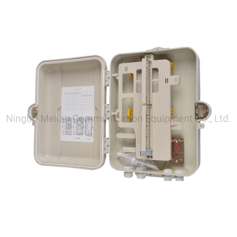 Wall Mount Type Outdoor PC Plastic 32 Core Small FTTH Access Fiber Optic Distribution Cabinet