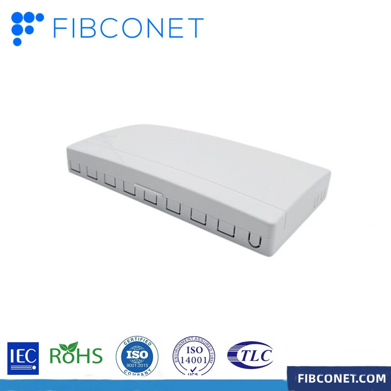 FTTH Fiber Optic Wall-Mounted Type Desk Top Small Distribution Box 8 Sc LC Ports Mini Terminal Box