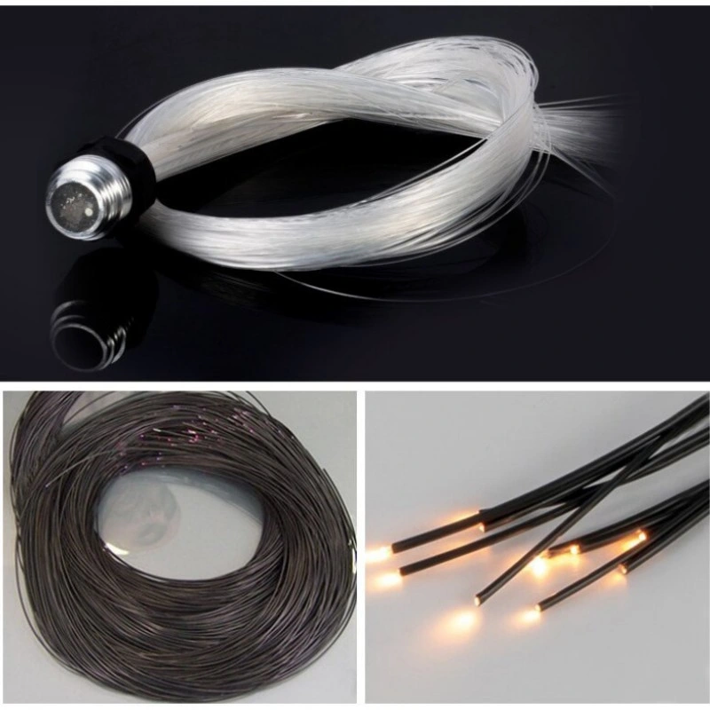 0.5mm 0.75mm End/Side Glowing Plastic Fiber Optic Cable Like Star