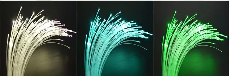 0.5mm 0.75mm End/Side Glowing Plastic Fiber Optic Cable Like Star