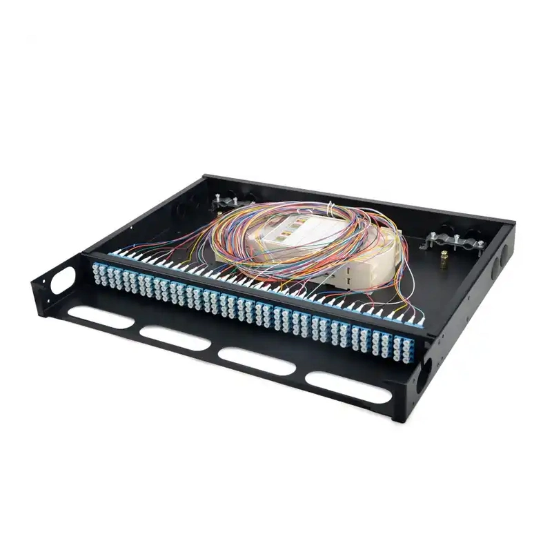 96 Core MPO-LC High Density Fiber Optic Patch Panel (1U)