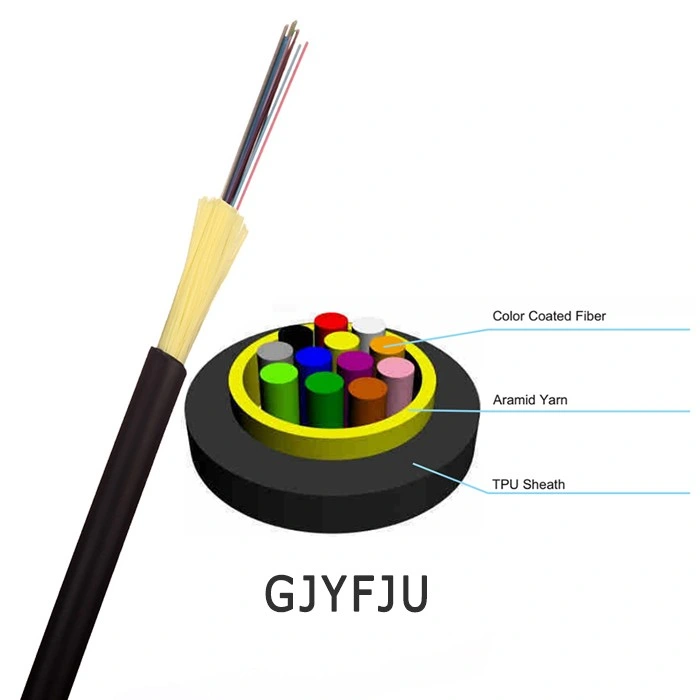 Fiber Optic Wire 1km Price Indoor FTTH G657A PVC/LSZH 6 Core Multimode Fiber Optic Drop Cable