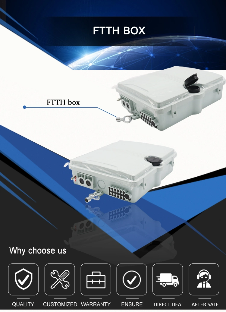 16 Ports White Fdb FTTH FTTB FTTX Fiber Optic Terminal Box Fiber Optic Cables Termination Box