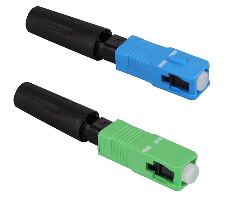 Sc FC LC St Upc Fiber Optic Fast Connector for FTTH Drop Cable Fibre Optical Sx Green Fast Connector