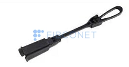 FTTH Cable Clip Round Type Nylon Material Black Drop Cable Clamp with 1.3kn Cable Tension Clamp