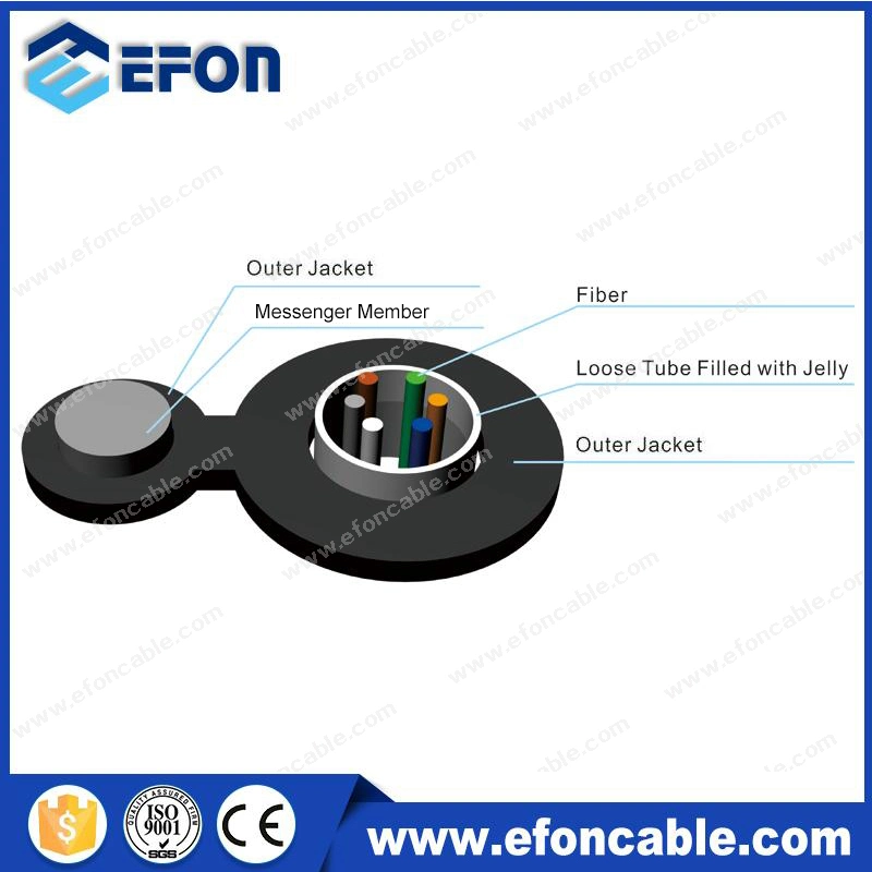 Outdoor FTTX Single-Mode Fiber Optic Cable Gyxtc8s Cable Figure 8 Central Loose Tube Cable