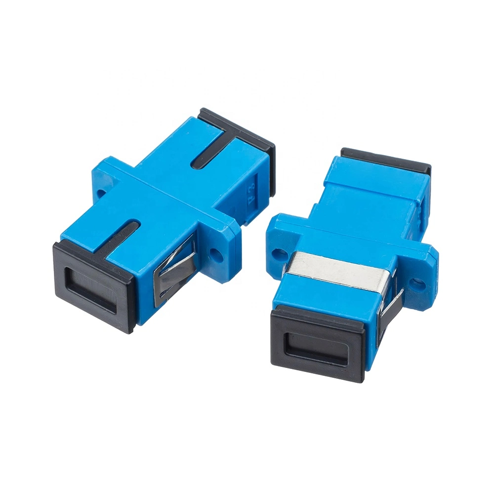 High Quality Wholesale Sc Upc to Sc Upc Simplex Fiber Optic Adapter Coupler with Flange for FTTH Communication