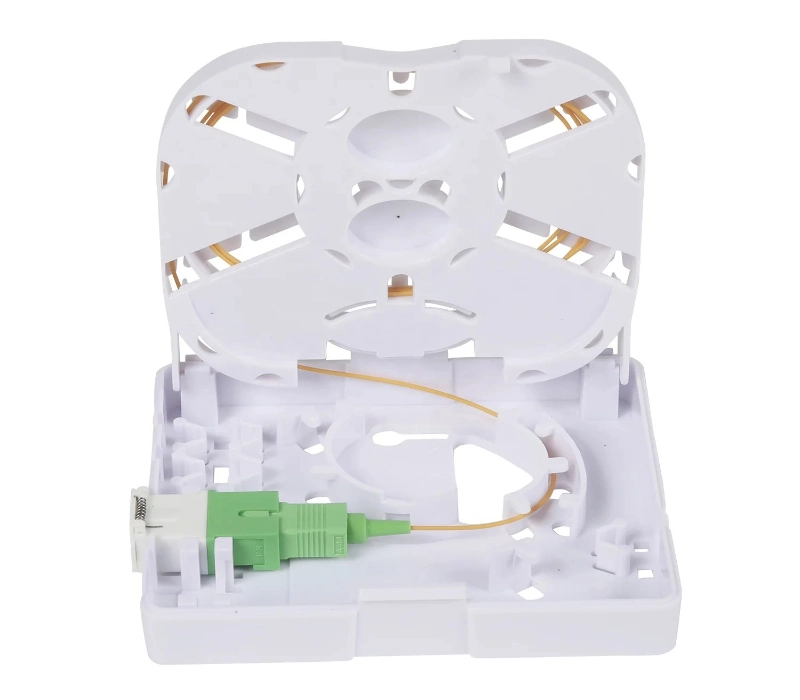 Surelink 1core 2core FTTH Plastic Faceplate Fiber Optic Terminal Box Indoor Small Rosette Box FTTH Mini Box