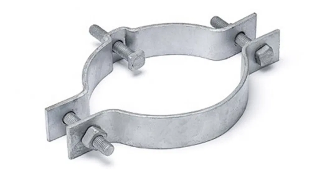 Metal Embrace Hoop Hot DIP Galvanized Pole Fastening Clamp Bracket for Outdoor Overhead Line