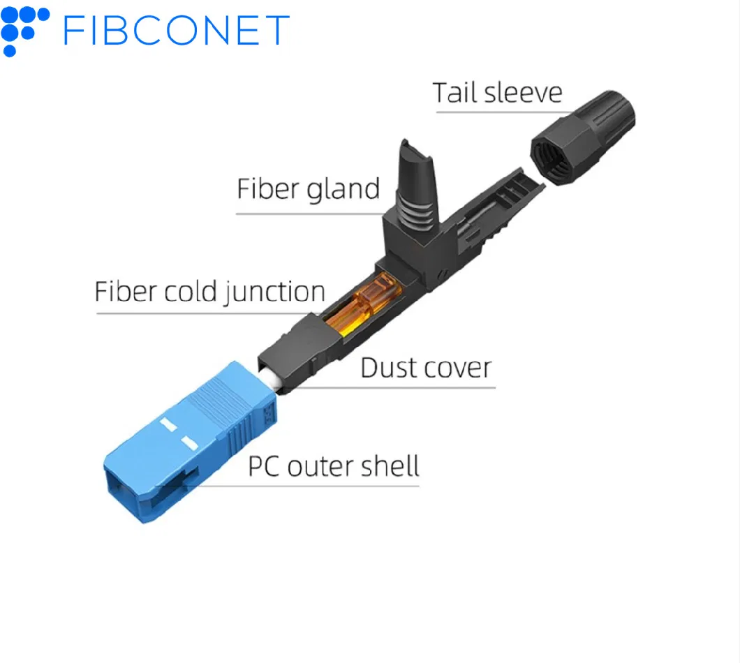 Sc FTTH Network Field Assembly Simplex APC Upc Fiber Optic Fast Connector