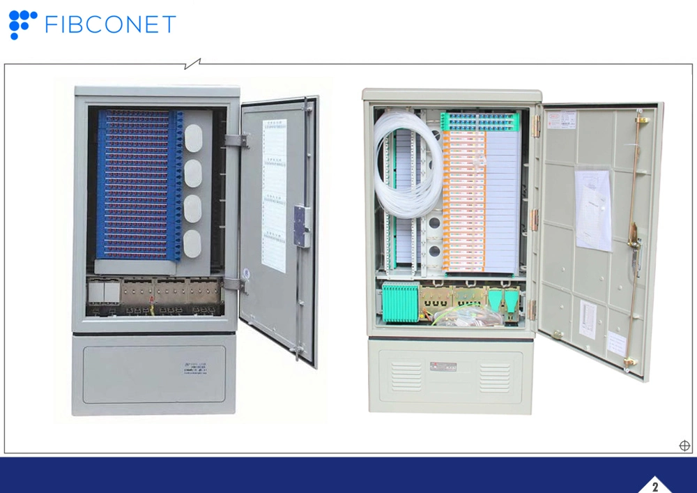 FTTX Splice Optical Distribution Frame SMC Outdoor ODF Fiber Optic Cross Connect Cabinet