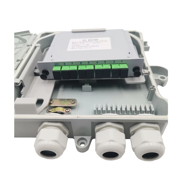 Factory Price PLC Splitter Distribution Box Outdoor Fiber Termination Boxes 1X8 FTTH Box