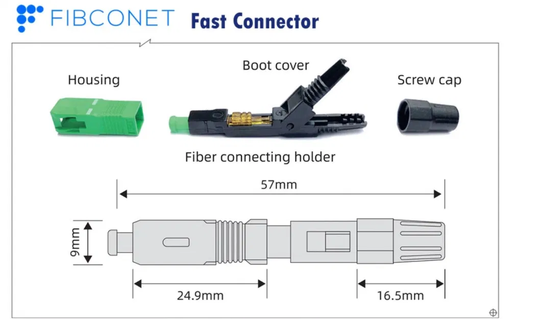 Sc FTTH Network Field Assembly Simplex APC Upc Fiber Optic Fast Connector