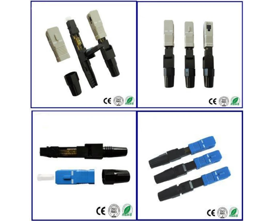 FTTH Fiber Optic Sm/mm Simplex Duplex Sc-LC Plastic Field Fast Assembly Optical Quick/Fast Connector