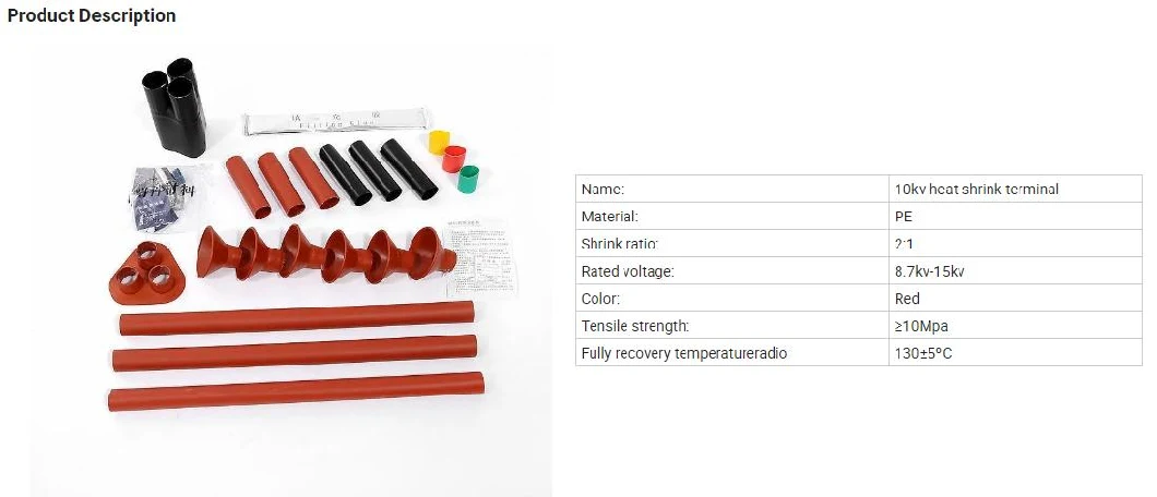 0.6/1kv Low Voltage Cable Joints Power Cable Accessories Terminations