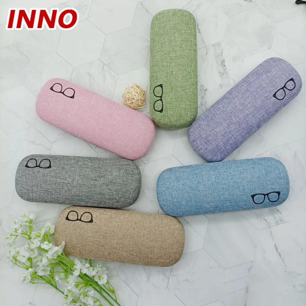 Inno-T153 Low Price Student Metal Glasses Box Leather Surface Reading Glasses Case