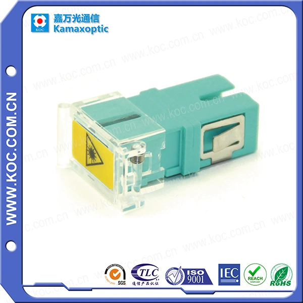 Sc Singlemode Simplex Fiber Optic Adapter with Shutter