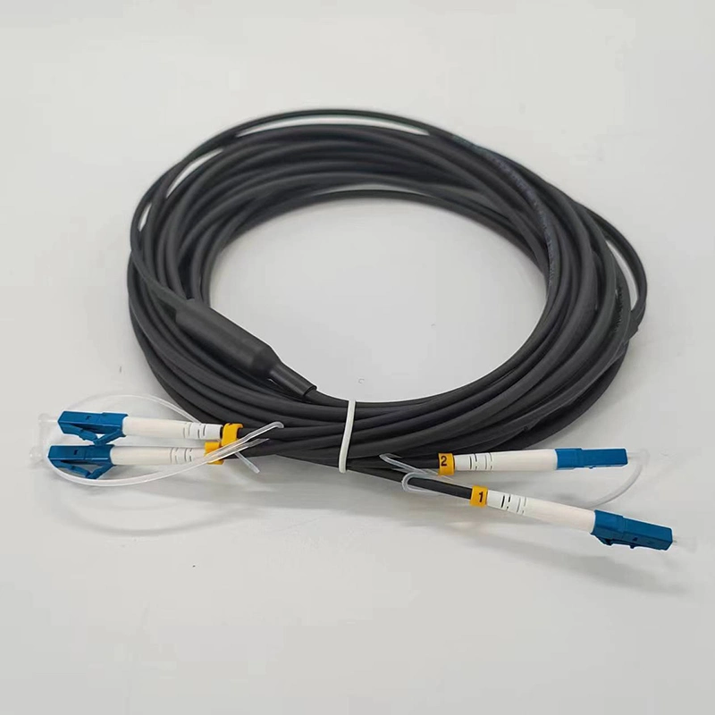 Single Mode LC/Upc Armored Tactical Buried Fiber Optic Patch Cable