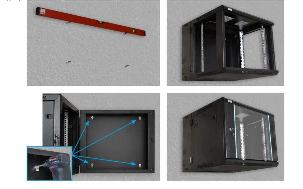 FTTH 12u 19inch Outdoor Optical Fiber Optic Network Cabinet with SPCC Material