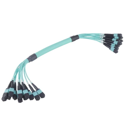 2/12/16/24 Fiber Elite Plenum MPO MTP-LC/SC/FC Stecker Buchse Patch Kabeltrakt-Jumper MPO MTP-Kabel mit Armored Optic Breakout