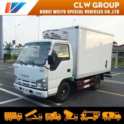 Japanische Marke Isuzu Dieselmotor Kühlwagen Optional Kühltemperatur 4m Länge Van Kühlbox