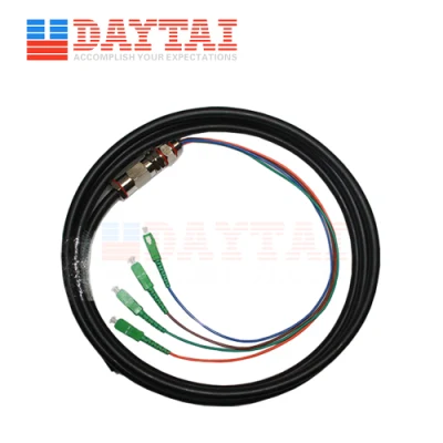 2 4 8 12-adrig SM Wasserdicht Pigtail SC LC FC Patchkabel LSZH PVC Pigtail Rundkabel