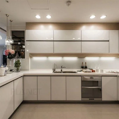 Moderne Design Hochglanz Fiberglass Küchenschränke für modulare Küche Möbelset Schrank