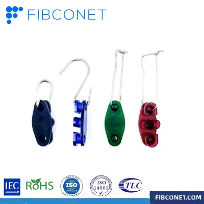 FTTH Colorful Nylon Drop Cable PA6 1,2kn Optischer Glasfaserdraht Klemme