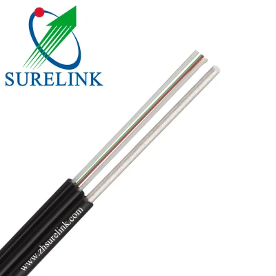 1core 2core Singlemode Simplex G652D FTTH Flat Drop-Kabel für den Außenbereich Mit FRP Fibra Optica Kabel
