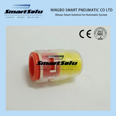 LWL-Kabelkupplungen HDPE-Luftblasen-Endstopper aus Glasfaser Endkappe Micro-Kanal Push in One Touch Pneumatic gerade Gasblock Mikrokanalanschluss