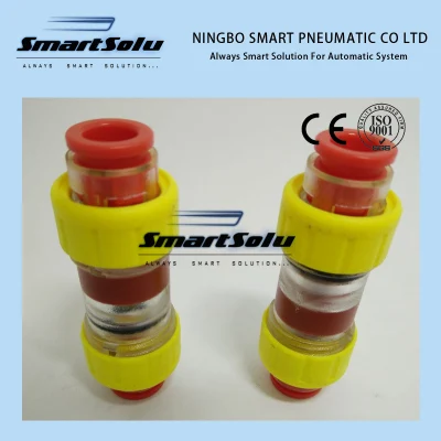 LWL-Kabelkupplungen HDPE-Luftblasen-Endstopper aus Glasfaser Endkappe Micro-Kanal Push in One Touch Pneumatic gerade Gasblock Mikrokanalanschluss