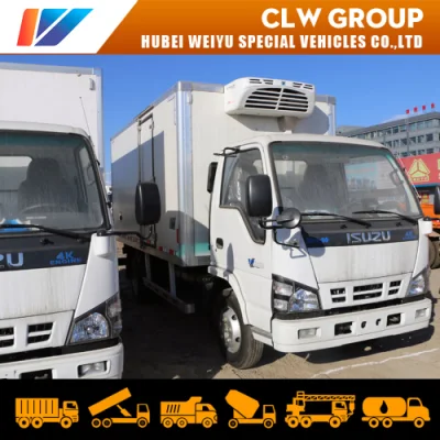 Japanische Marke Isuzu Dieselmotor Kühlwagen Optional Kühltemperatur 4m Länge Van Kühlbox