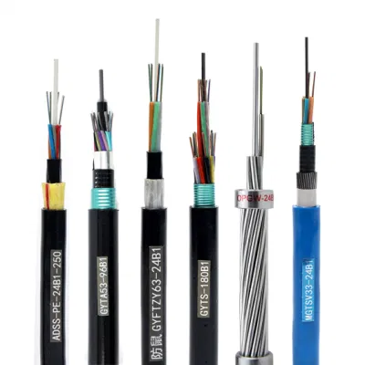  Glasfaser-ADSS Opgw GYTA53 4 6 12 24 für den Außenbereich 48 Kern Kommunikation Underground Singlemode Lwl Kabel Preis