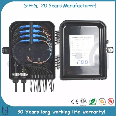  Werkseitig Preis lebenslange Garantie 8/12/16/24 Port FTTX Glasfaser Terminal/Distribution Box (FDB-16A)