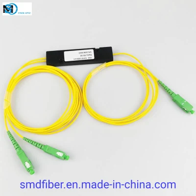 Des Sc-APC Inspektion 1310/1550nm ABS Kasten Fbt Faser-verdoppeln Optikkoppler-1*2 Verhältnis-optischer Teiler des Fenster-50/50