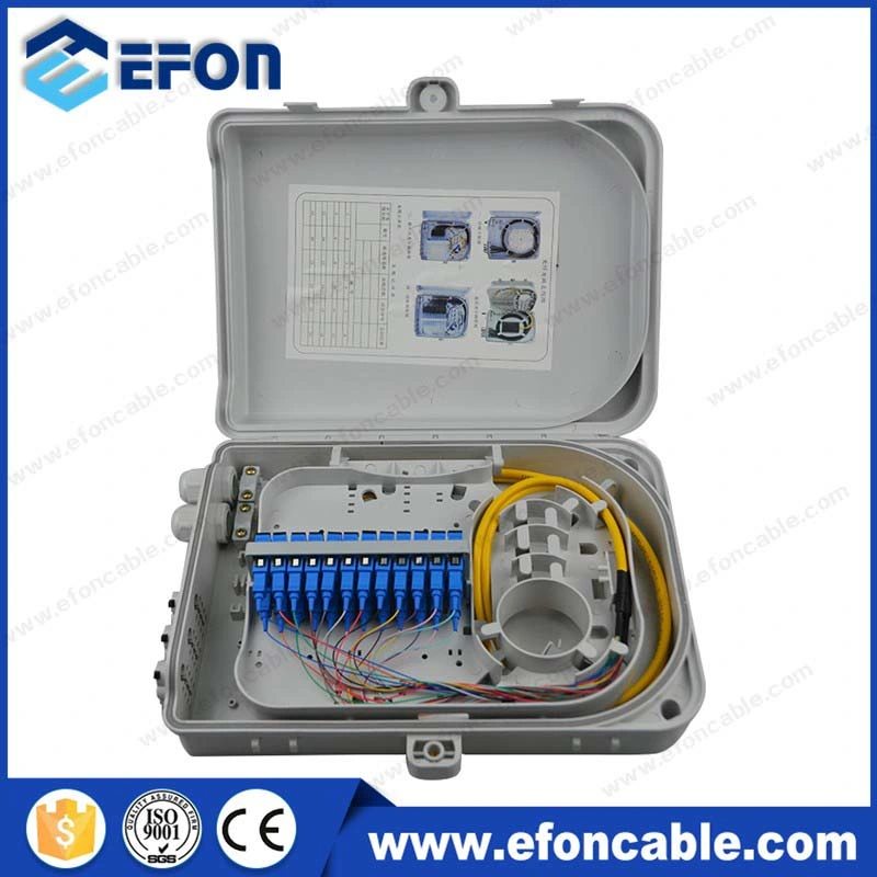 Fdb FTTH 24 Core White Black Fiber Optic Termination Box with Gland (FDB-024A)