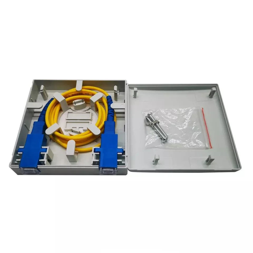 Fiber Optic Splitter Outlet Distribution Box Indoor Plastic FTTH Termination Box