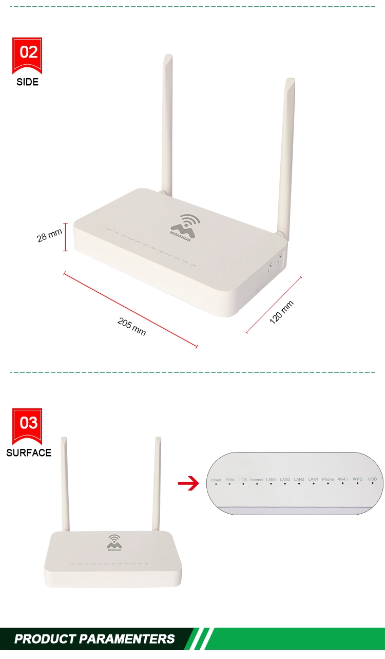 Hot Sale Fiber Optic Equipment Ont Cat Eg8143A5 Hg8247h5 Gpon ONU Ont FTTH WiFi Router Modem 1ge+3fe+1tel WiFi Terminal