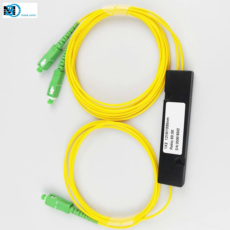 Sc APC ABS Box Fbt Fiber Optic Coupler 1*2 Sm 1310/1550nm Dual Window 50/50 Ratio Optical Splitter