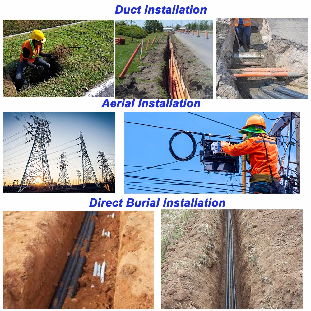 Single Jacket Sm Fiber Optic Cable with Dielectric Self-Support for Outdoor Use