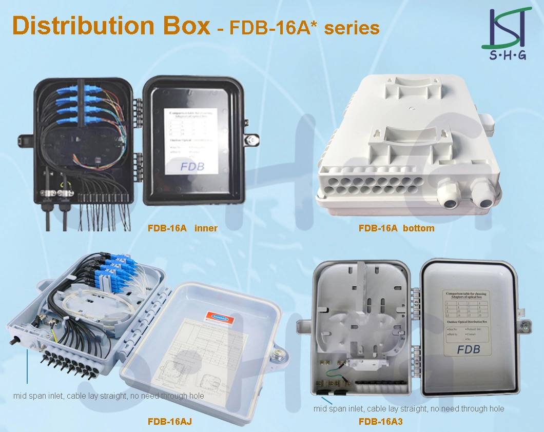 2/4/6/8/12/16/24/32/48 Fiber Splice Factory Price FTTX Optical Splitter Optic Fiber Junction/Distribution/Terminal Box