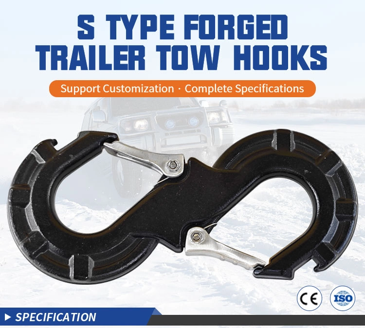 S Type Forged Hook Trailer Buckle Tow Hooks Trailer Towing Hook for Car