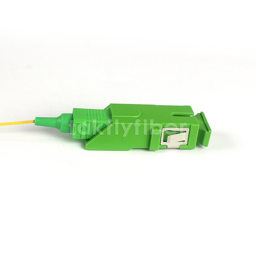 Green Color Sc Single Mode Duplex Adapter with Shutter