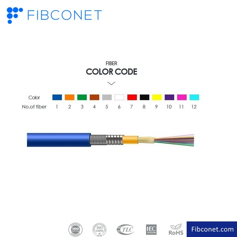 Rodentblock Aerial Self-Supporting Fiber Optic Cable - G657A/G652D Multimode Drop Cable - 1-4 Cores - Bow Type Tight Buffer - GJYXFCH Mode