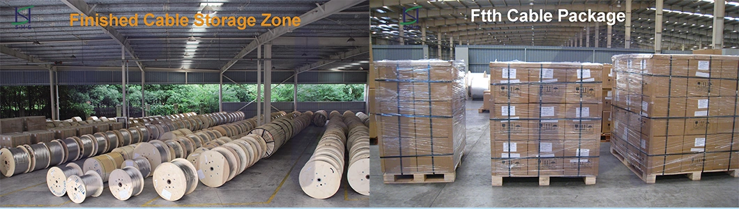 Factory Price LSZH FRP/Steel Optical 1/2/4 Core Flat FTTH Indoor/Outdoor Drop Fiber Optic Cable