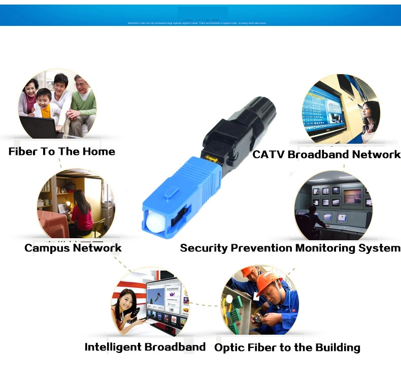 Drop Cable 0.9mm 2.0mm 3.0mm Sc Upc Fiber Optic Fast Connector