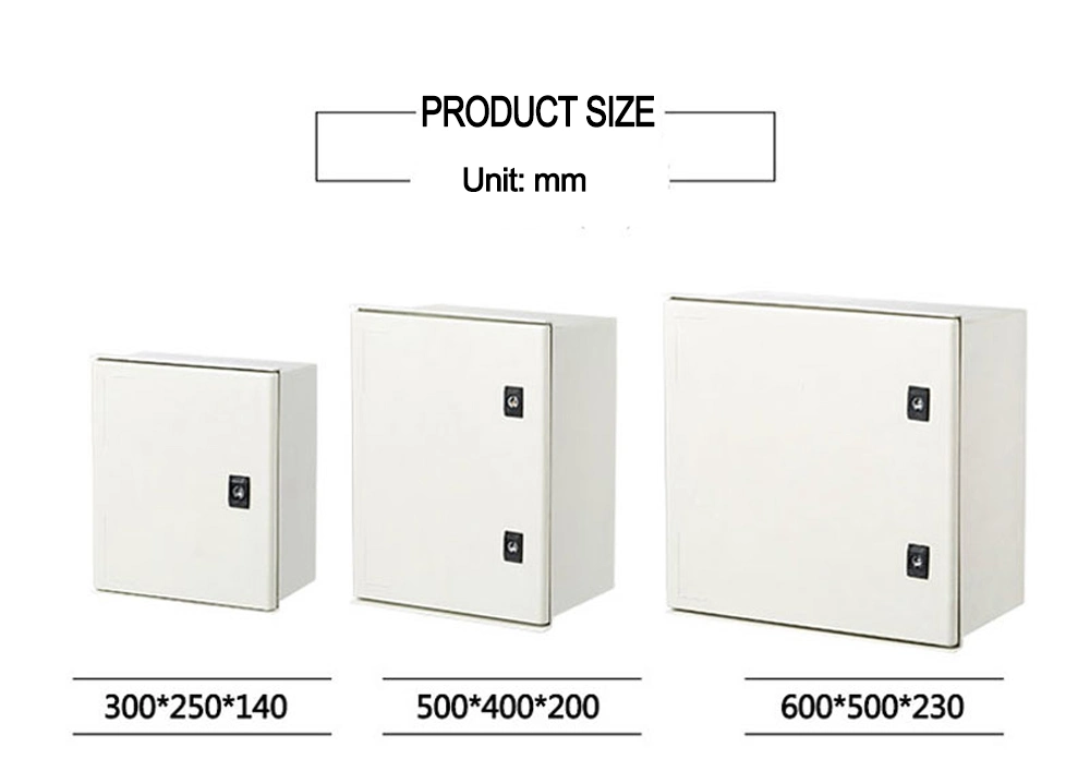 Outdoor Waterproof and Dustproof High-Pressure Equipment Cabinet 600*500*230mm IP65 Fiberglass Material