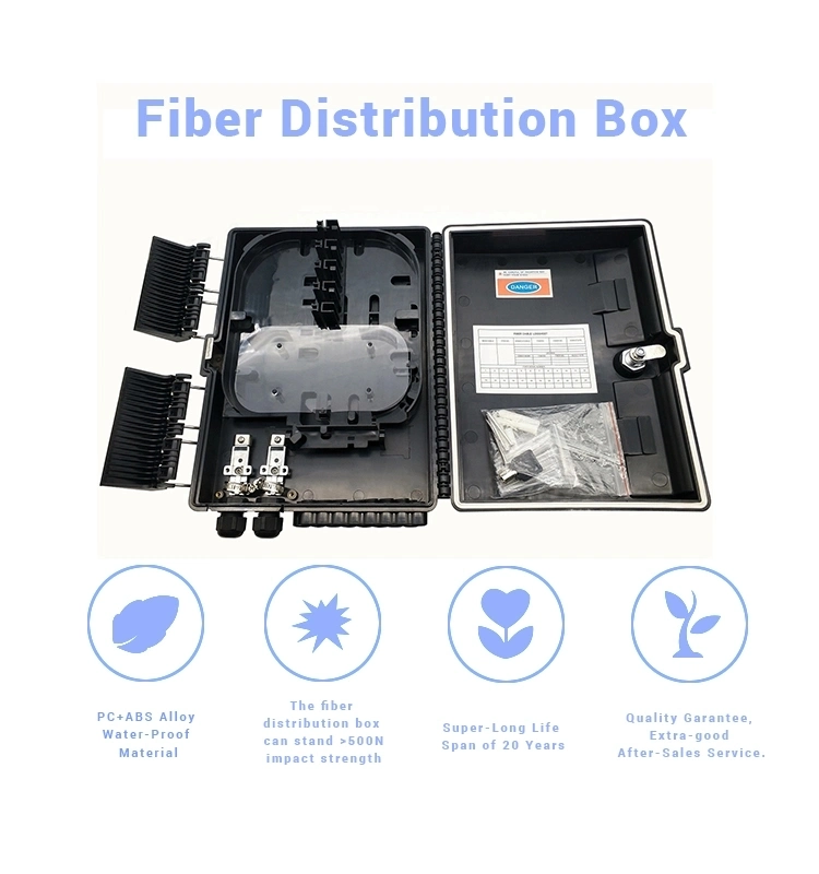 FTTH 16 Core Fiber Optical Termination Box 16c Outdoor Indoor Optic Access Terminal Splice Splitter Connection Box FTTH Distribution Box